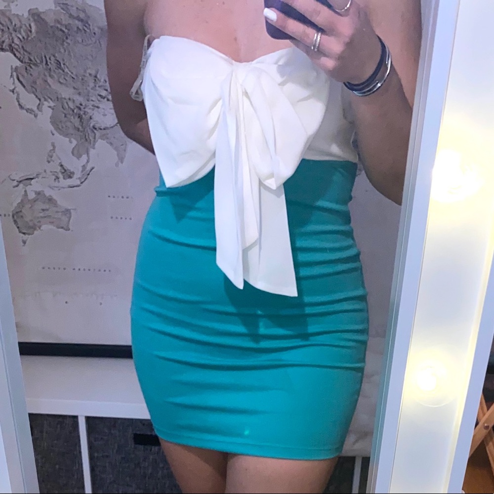 Mint Love Culture Bow Dress
